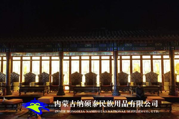 實木蒙古包內(nèi)飾