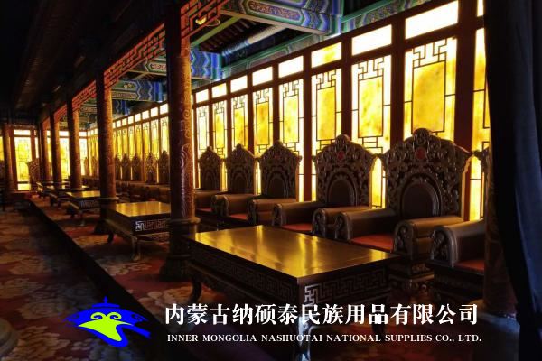 實木蒙古包內(nèi)飾